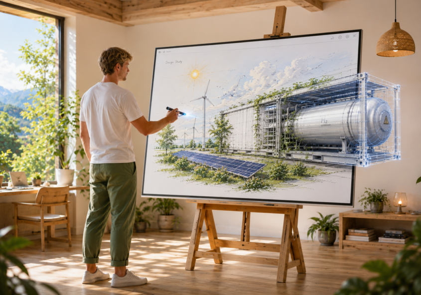 Neurad erstellt ein digitales Bild mit Hilfe von KI-Tools